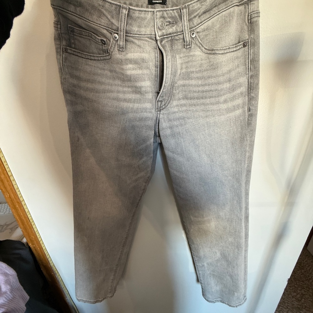 Express Men's Light Gray Slim Jeans